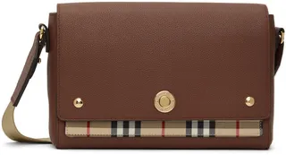 Burberry Tan Vintage Check Note Crossbody Bag