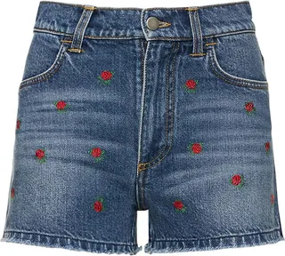 LVR Exclusive recycled denim shorts