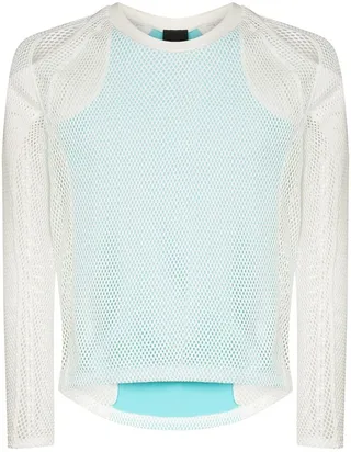 cut-out mesh T-shirt