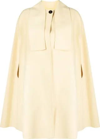 Single-Button Cashmere Cape
