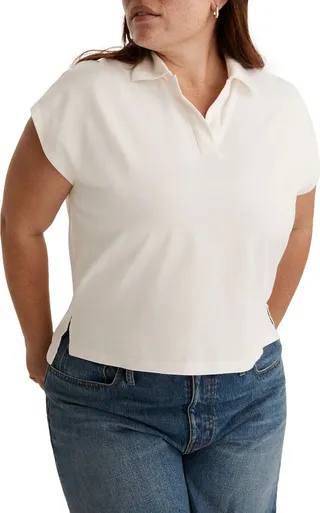Plus Relaxed Polo Shirt