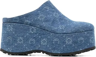 MARINE SERRE- Monogram Denim Clog