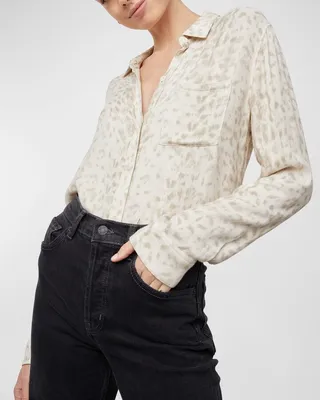 Leopard Hunter Button-Front Shirt