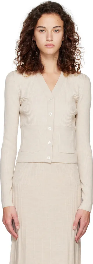 Joseph Beige Button Cardigan