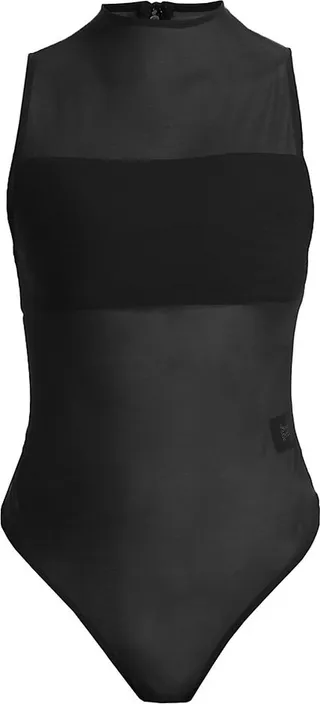 Nichol Mesh Mock Turtleneck Bodysuit