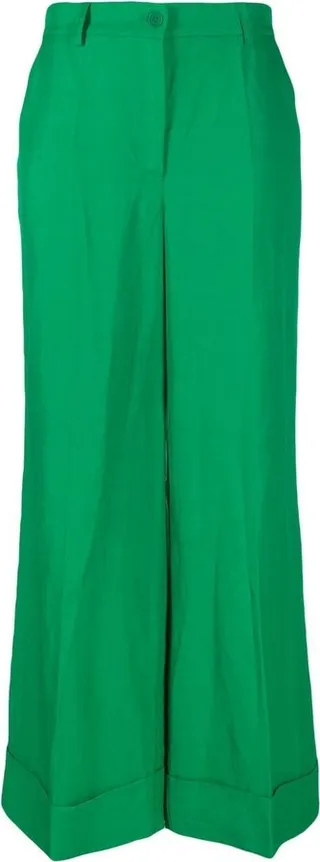 Pressed-Crease Straight-Leg Trousers