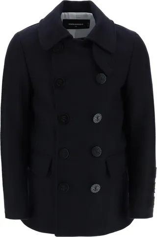 Dsquared2 Double-Breasted Stripe Detailed Coat