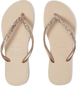 Havaianas Slim Glitter II Flip Flop Sandal (Sand Grey) Women's Shoes