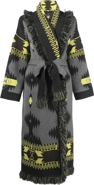 Virgin-Wool Belted Coat