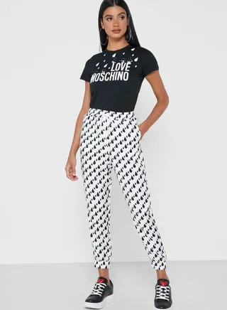 Printed Cuffed Pants