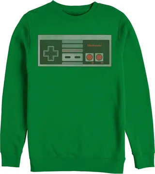 Men's Nintendo Controller Sweatshirt - Kelly Green - 2X Large
