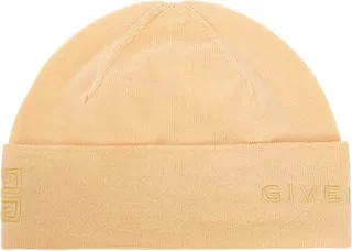 Givenchy Logo Embroidered Ribbed Beanie