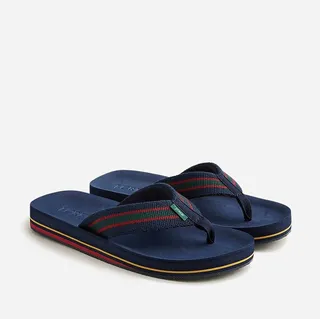 Striped flip-flops