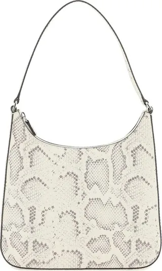 Staud Alec Python Embossed Shoulder Bag