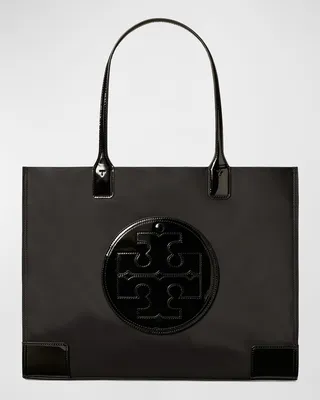 Ella Patent Recycled Nylon Tote Bag