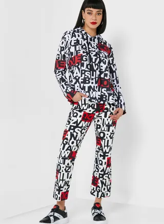 High Waist Printed Pants