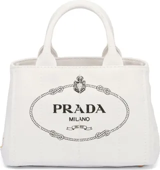 Logo-Print Canvas Tote Bag