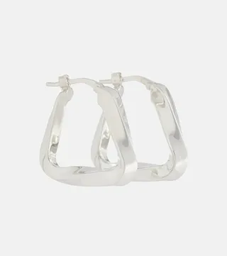 Essentials sterling silver hoop earrings