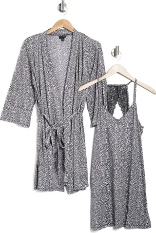 Nightgown & Robe Travel Pajamas