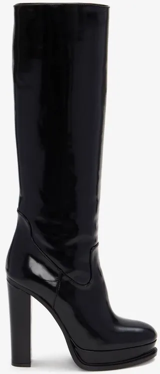 Women's Platform Knee-High Boot In Black