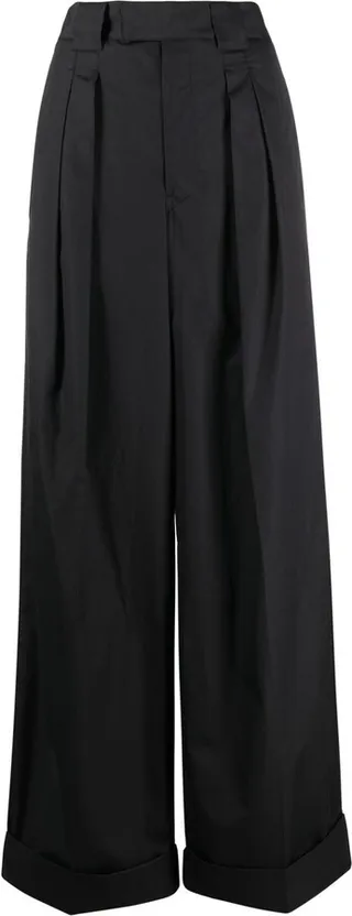 High-Waisted Pleated Trousers