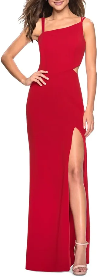 High Slit Strappy Back Gown