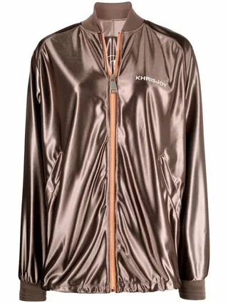 Logo-Embroidered Bomber Jacket