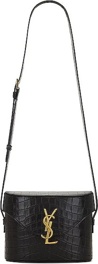 Saint Laurent June Box Shoulder Bag in Black