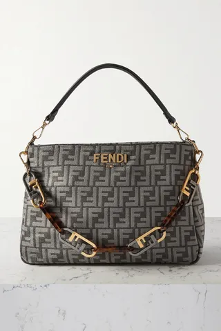 Fendi - O'lock Logo-jacquard Chenille Tote - Gray