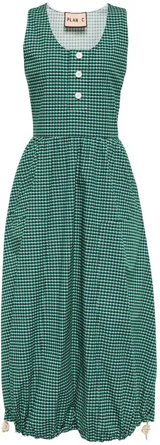 Checked cotton dress
