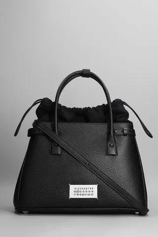 5ac Hand Bag In Black Leather