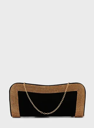 Shimmery Gold Detailed Clutch