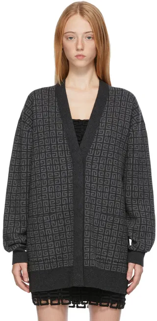 Givenchy Grey Cashmere 4G Cardigan