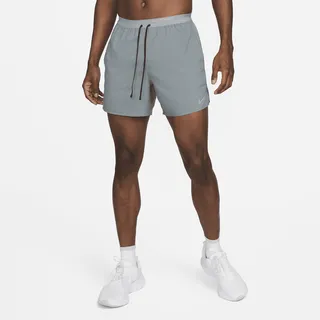 Nike Men's Stride Dri-FIT 5" Brief-Lined Running Shorts in Grey
