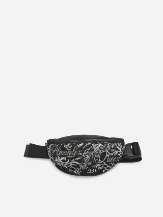 Waist Bag In Technical Fabric With All-over Contrasting Print