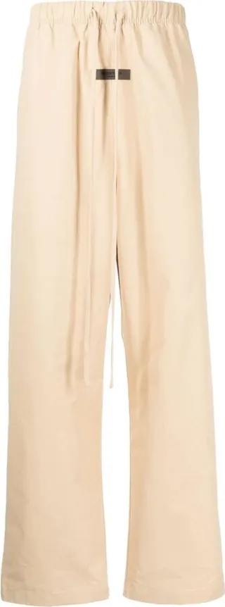 Logo-Patch Straight-Leg Trousers