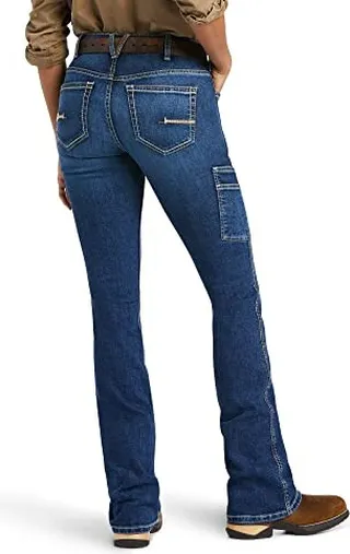 Ariat Female Rebar Work Flex Perfect Rise Riveter Boot Cut Jean Pilar 33