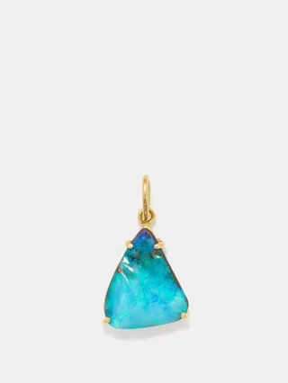 Boulder Opal & 18kt Gold Charm