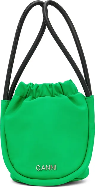 GANNI Green Mini Knot Bag