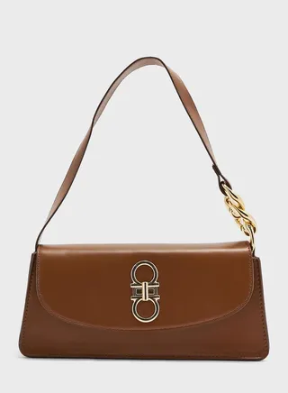 Minimalist Flap Baguette Bag
