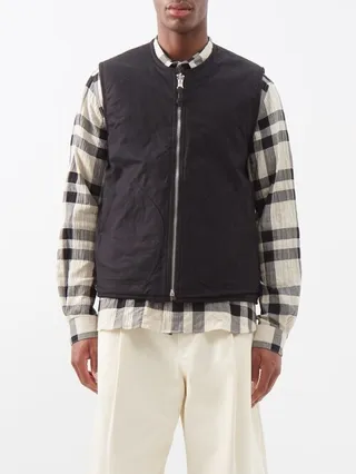 Wyatt Reversible Waxed-cotton Gilet