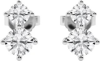 14K White Gold Round Lab Grown Diamond Earrings