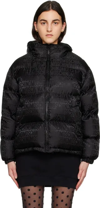 Moschino Black All Over Puffer Jacket