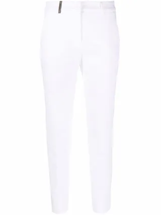 Cropped Straight-Leg Trousers