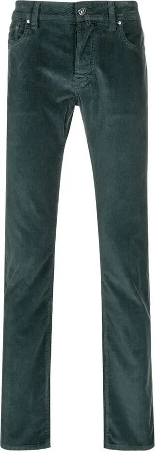 Corduroy Slim-Leg Trousers