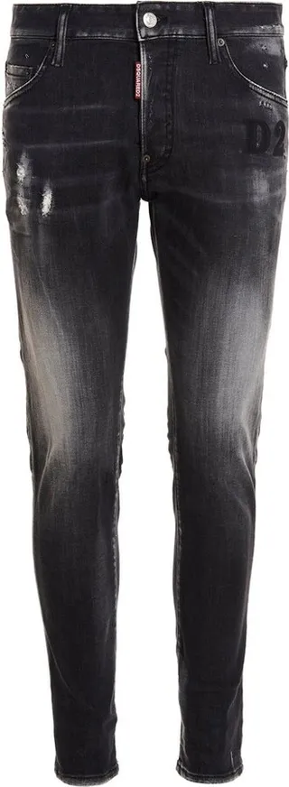 Dsquared2 Distressed Faded Skinny-Fit Jeans