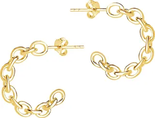 Delicate Chain Hoop Earrings