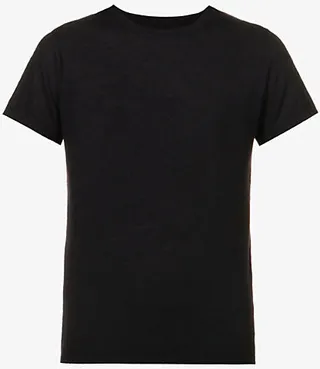 Womens Black Perfect Brushed Cashmere Knitted T-shirt