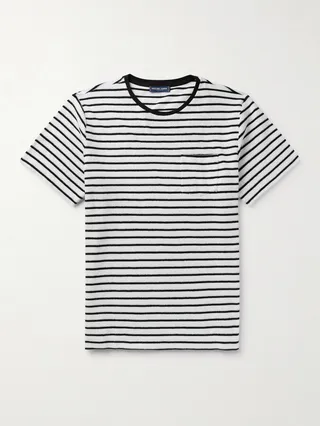 Carmo Striped Organic Cotton-Terry T-Shirt