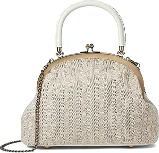 Patricia Nash Willow Top-Handle Frame Bag (Beige) Handbags